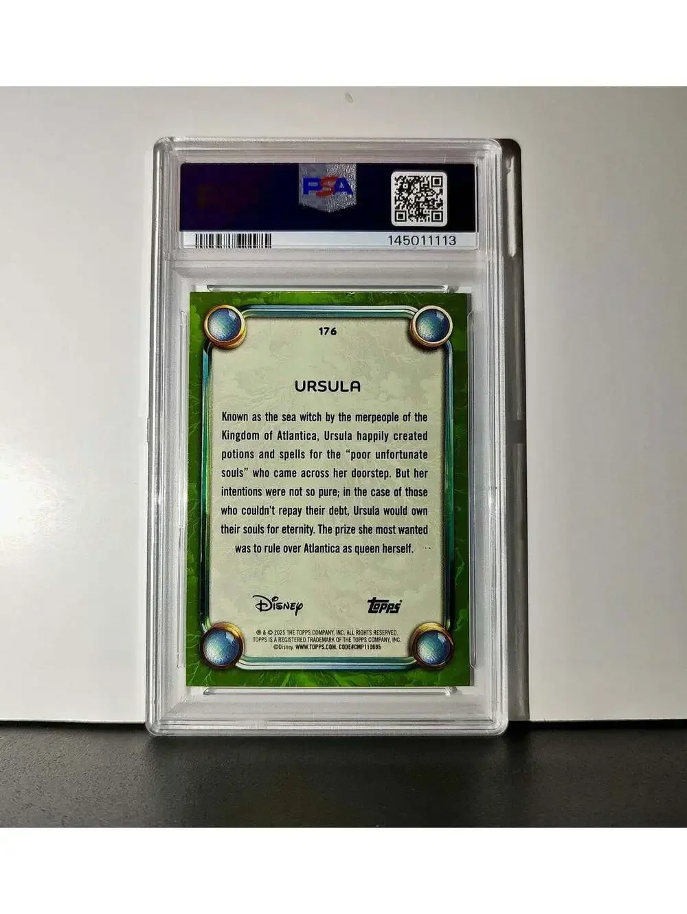 Ursula 2025 Topps Disney Wonder #176 Card The Little Mermaid PSA 7